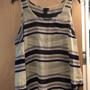 Chiffon Striped Tank